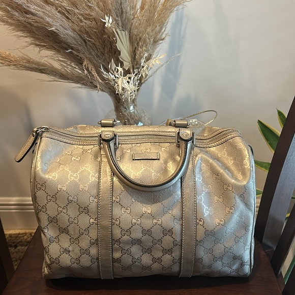 Gucci Silver Boston Bag - Picture 1 of 12
